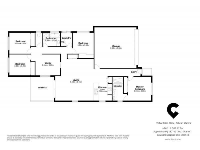 13 Burdekin Place, Pelican Waters QLD 4551 Floorplan