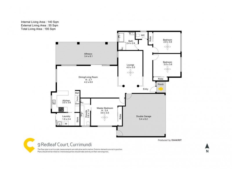 9 Redleaf Court, Currimundi QLD 4551 Floorplan