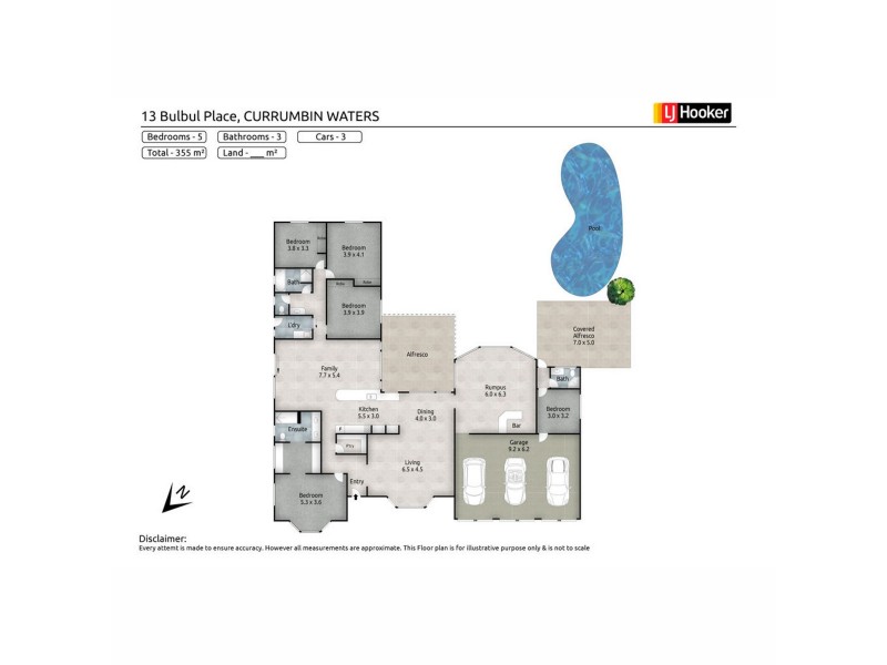 13 Bulbul Place, Currumbin Waters QLD 4223 Floorplan