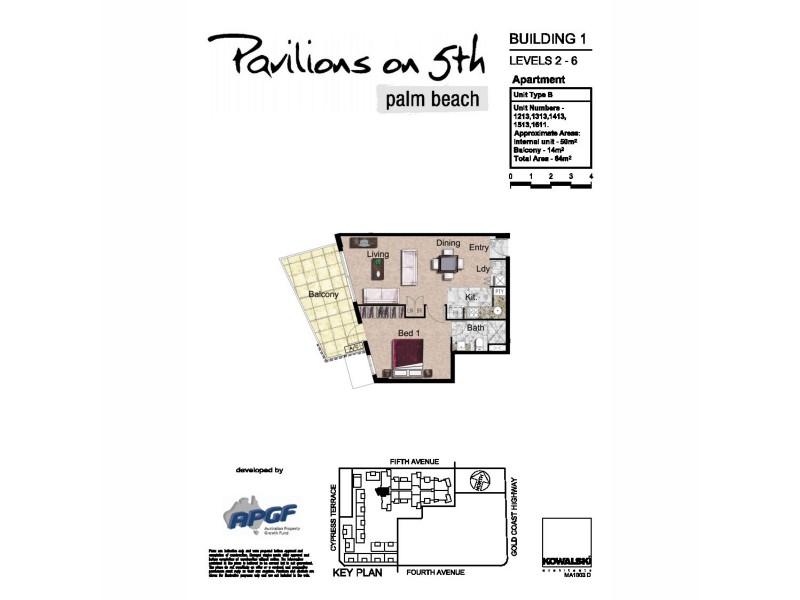 1413/10 Fifth Avenue, Palm Beach QLD 4221 Floorplan