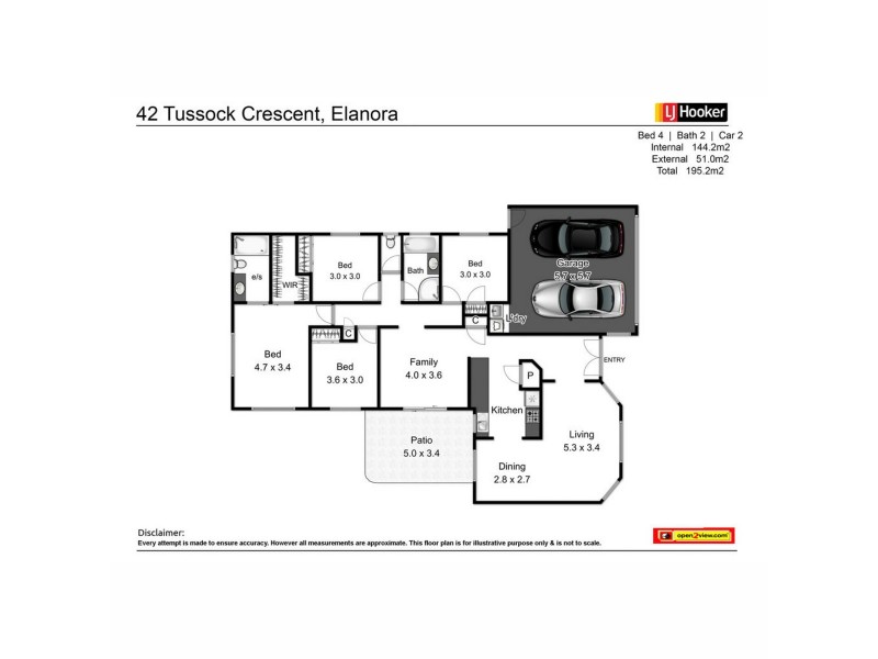 42 Tussock Crescent, Elanora QLD 4221 Floorplan