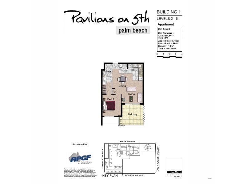 1511/10 Fifth Avenue, Palm Beach QLD 4221 Floorplan
