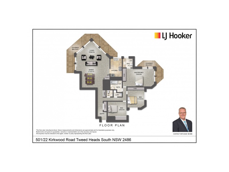 501/22 Kirkwood Road, Tweed Heads South NSW 2486 Floorplan