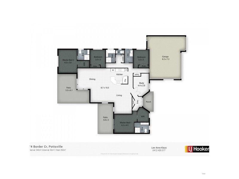 74 Border Crescent, Pottsville NSW 2489 Floorplan