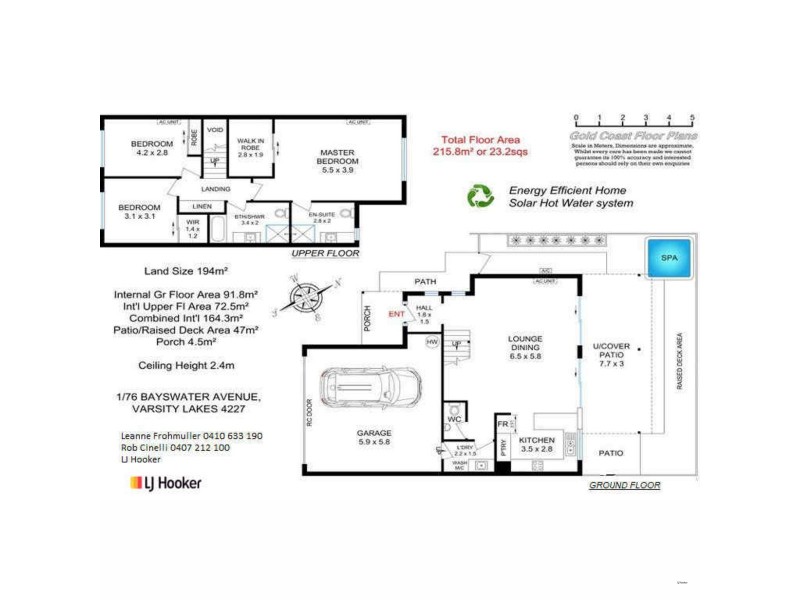 1/76 Bayswater Avenue, Varsity Lakes QLD 4227 Floorplan