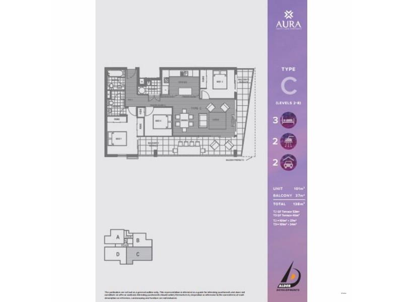372/33 Lakefont Crescent, Varsity Lakes QLD 4227 Floorplan