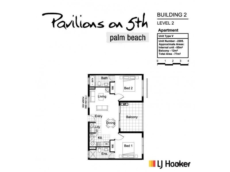 2205/10 Fifth Avenue, Palm Beach QLD 4221 Floorplan