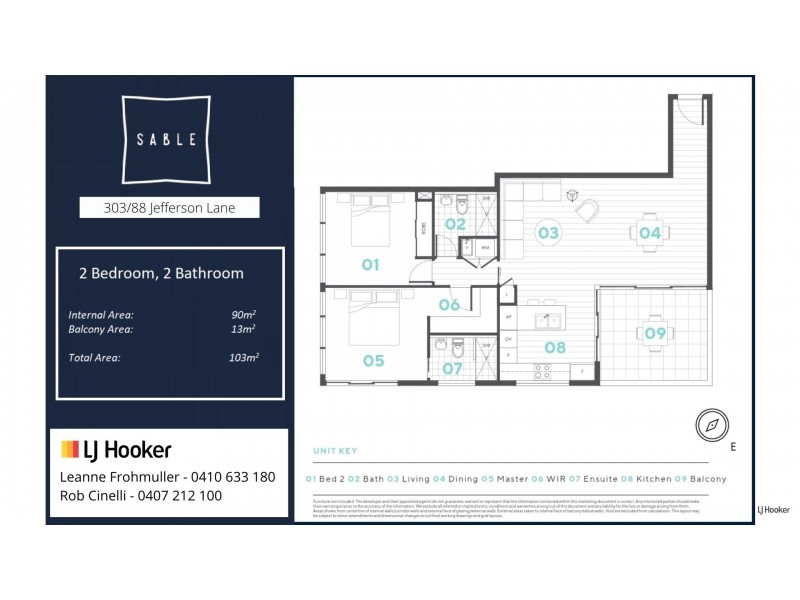 303/88 Jefferson Lane, Palm Beach QLD 4221 Floorplan