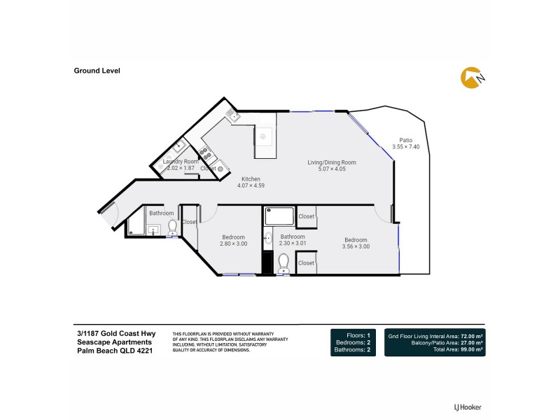 3/1187 Gold Coast Highway, Palm Beach QLD 4221 Floorplan
