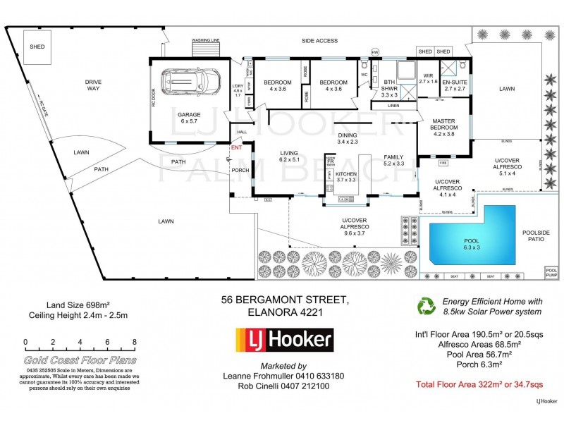 56 Bergamont Street, Elanora QLD 4221 Floorplan