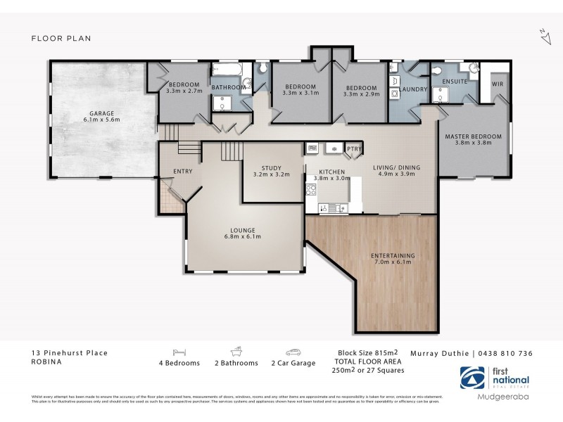 13 Pinehurst Place, Robina QLD 4226 Floorplan