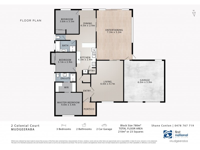 2 Colonial Court, Mudgeeraba QLD 4213 Floorplan
