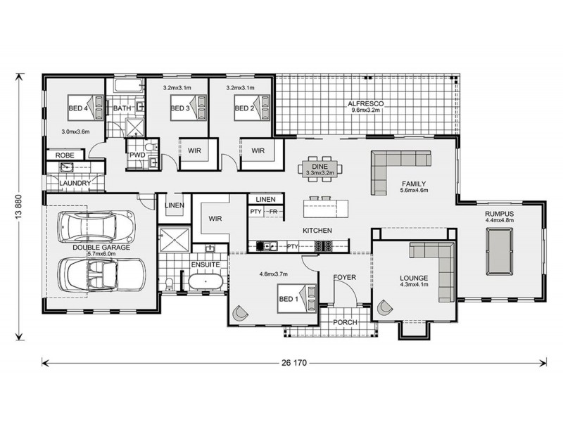 2 Bluebell Way, Tamworth NSW 2340 Floorplan