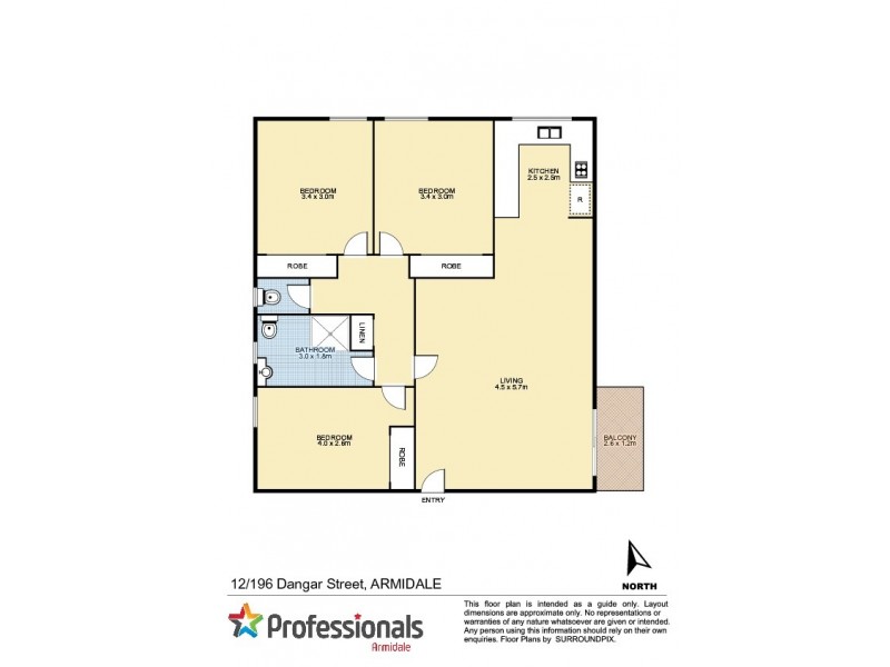 12/196 Dangar Street, Armidale NSW 2350 Floorplan