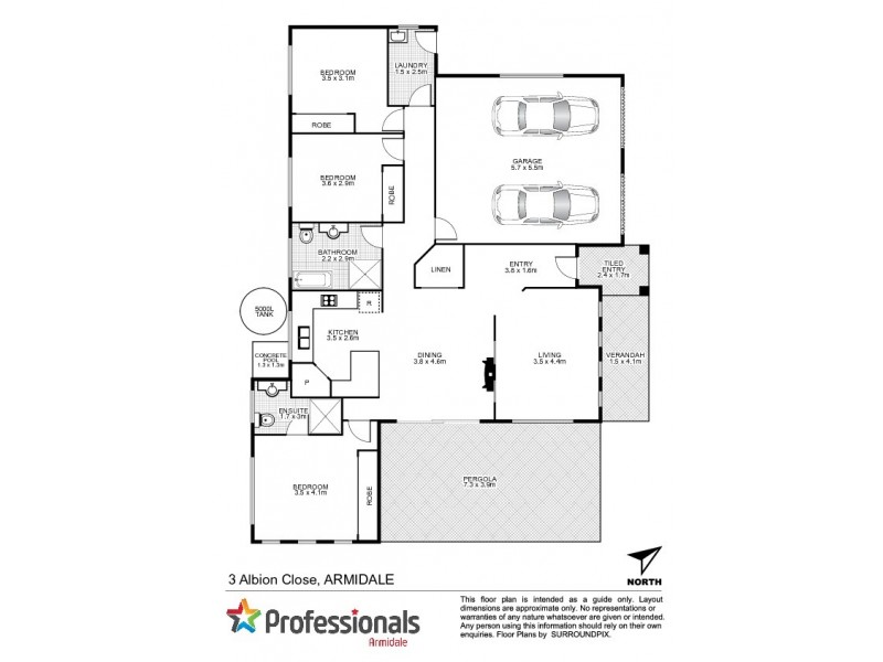 3 Albion Close, Armidale NSW 2350 Floorplan