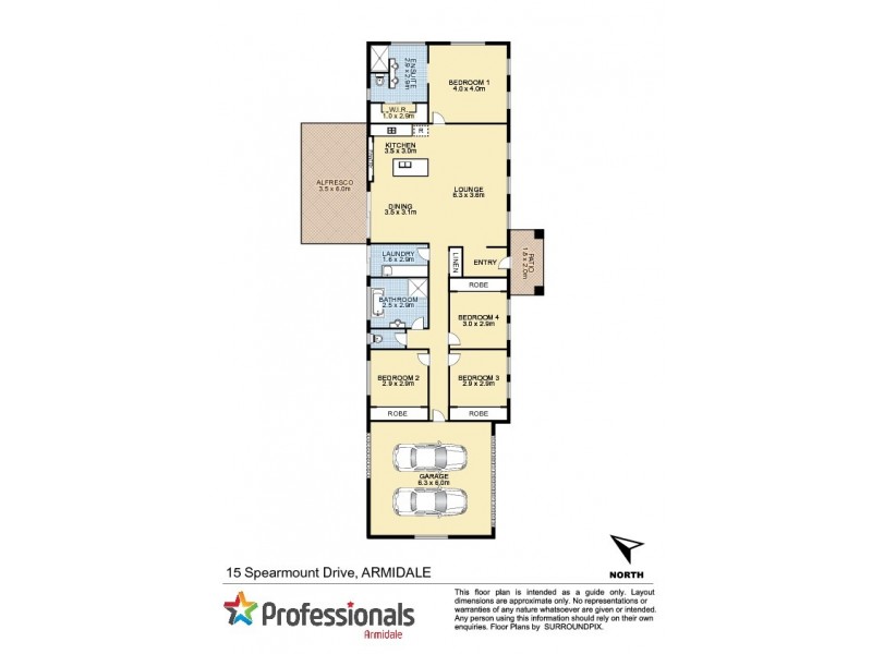 15 Spearmount Drive, Armidale NSW 2350 Floorplan