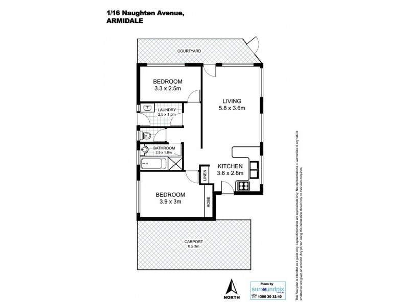 1/16 Naughten Avenue, Armidale NSW 2350 Floorplan