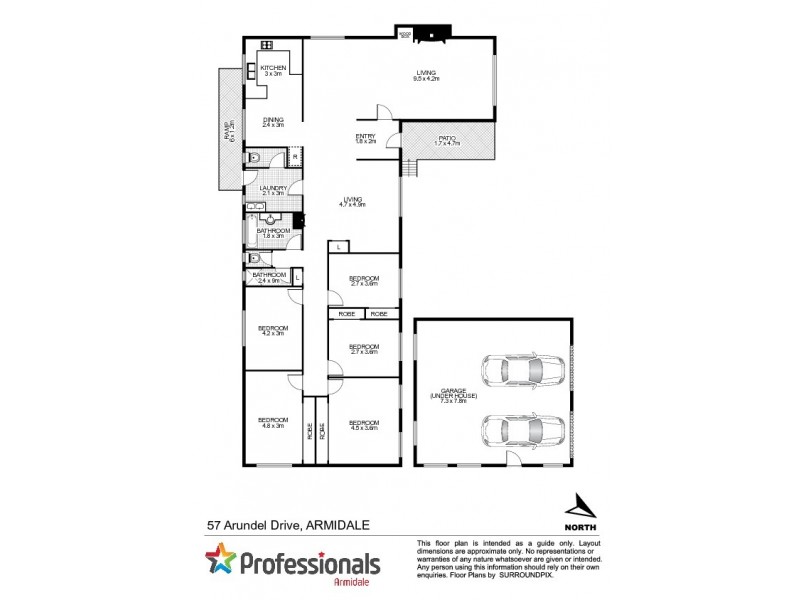 57 Arundel Drive, Armidale NSW 2350 Floorplan