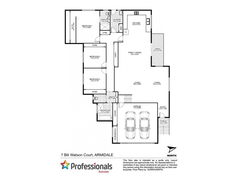 7 Bill Watson Court, Armidale NSW 2350 Floorplan