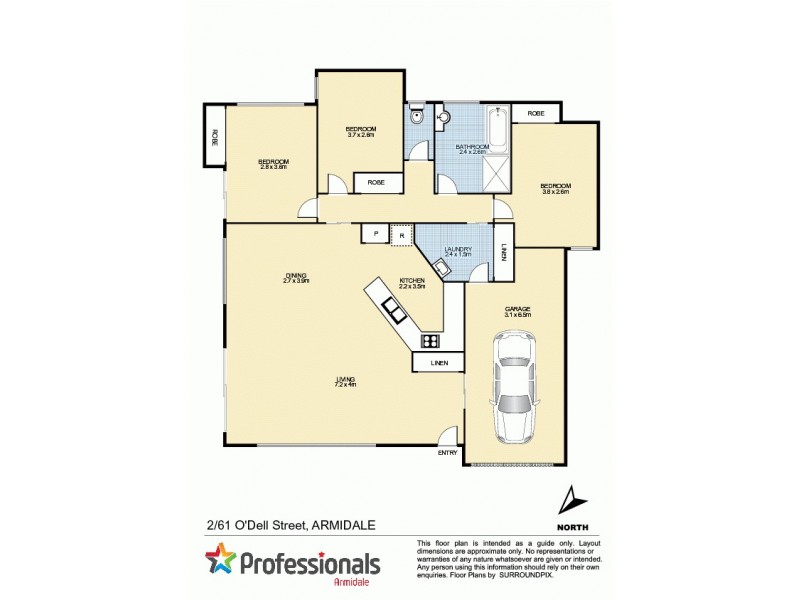 2/61 O’Dell Street, Armidale NSW 2350 Floorplan