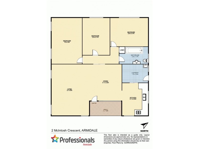 2 McIntosh Crescent, Armidale NSW 2350 Floorplan