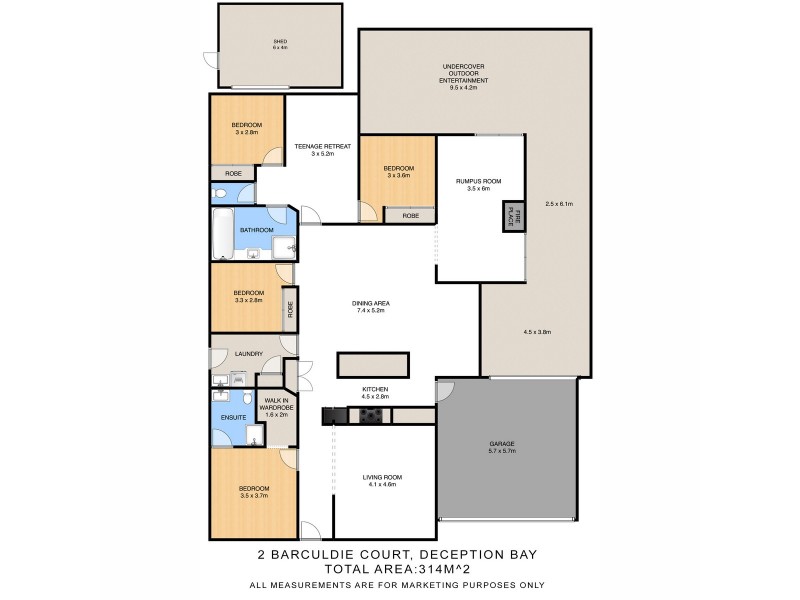 2 Barculdie Crescent, Deception Bay QLD 4508 Floorplan