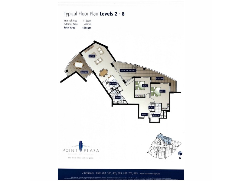 703/14 Oxley Avenue, Woody Point QLD 4019 Floorplan
