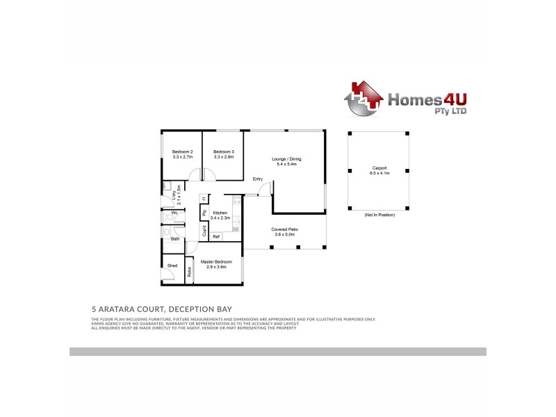 5 Aratara Court, Deception Bay QLD 4508 Floorplan
