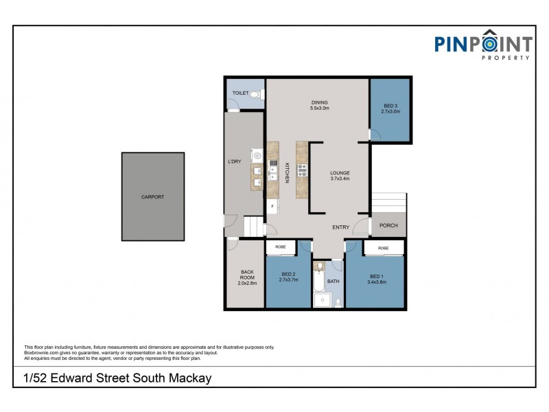 1/52 Edward Street, South Mackay QLD 4740 Floorplan