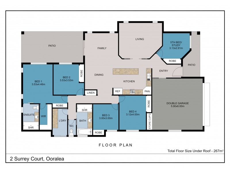 2 Surrey Court, Ooralea QLD 4740 Floorplan