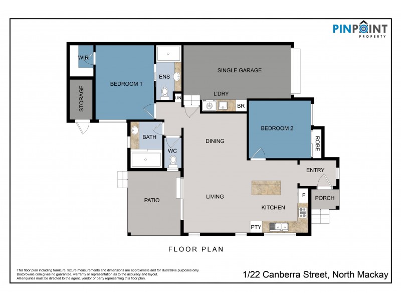 1/22 Canberra Street, North Mackay QLD 4740 Floorplan
