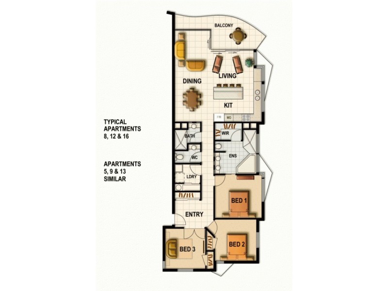 16/558 Esplanade, Urangan QLD 4655 Floorplan