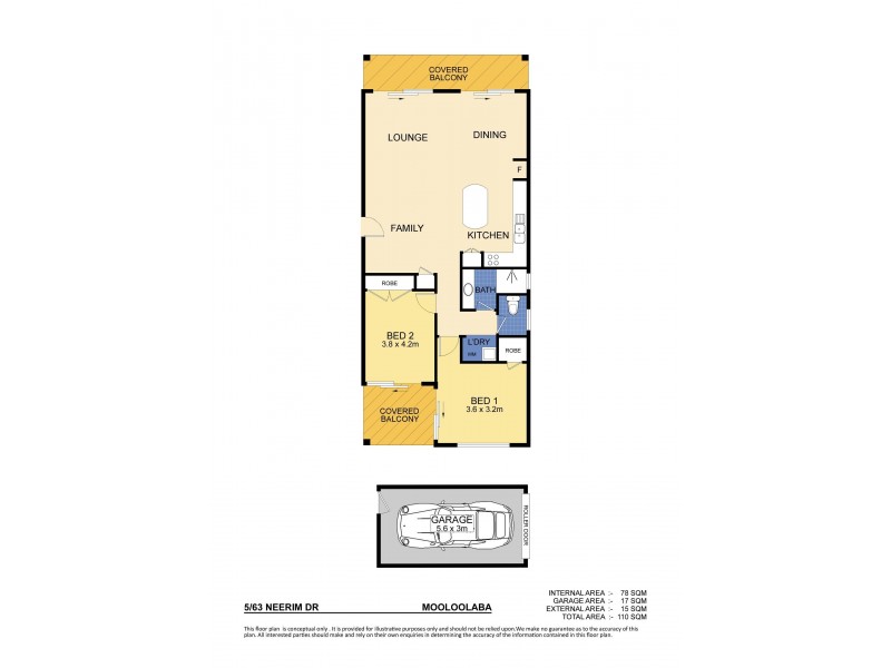5/63 Neerim Drive, Mooloolaba QLD 4557 Floorplan