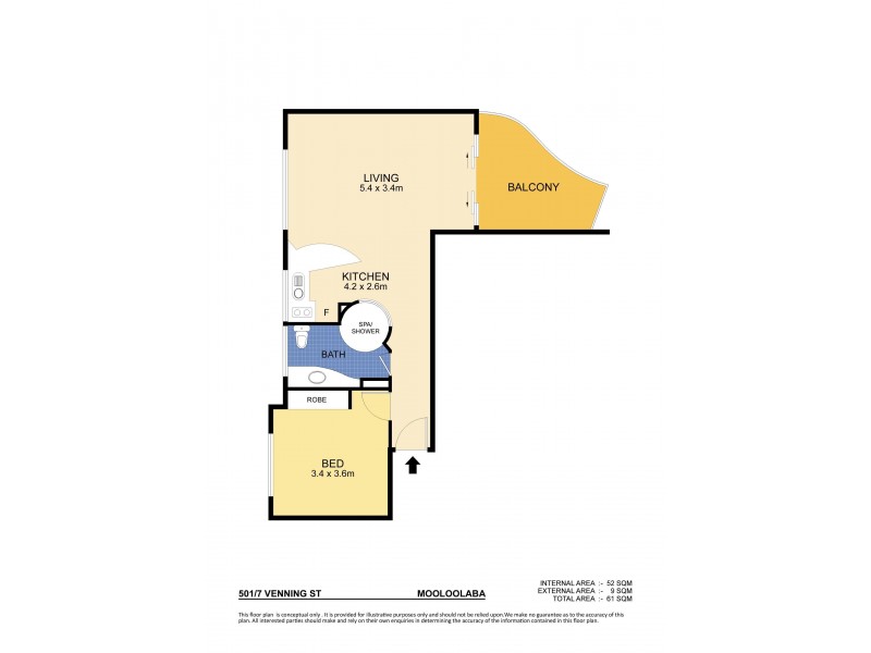 501/7 Venning Street, Mooloolaba QLD 4557 Floorplan