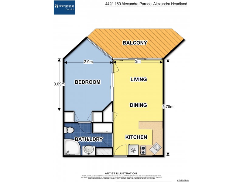 442/180 Alexandra Parade, Alexandra Headland QLD 4572 Floorplan