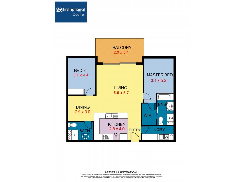 1002/1 Duporth Avenue, Maroochydore QLD 4558 Floorplan