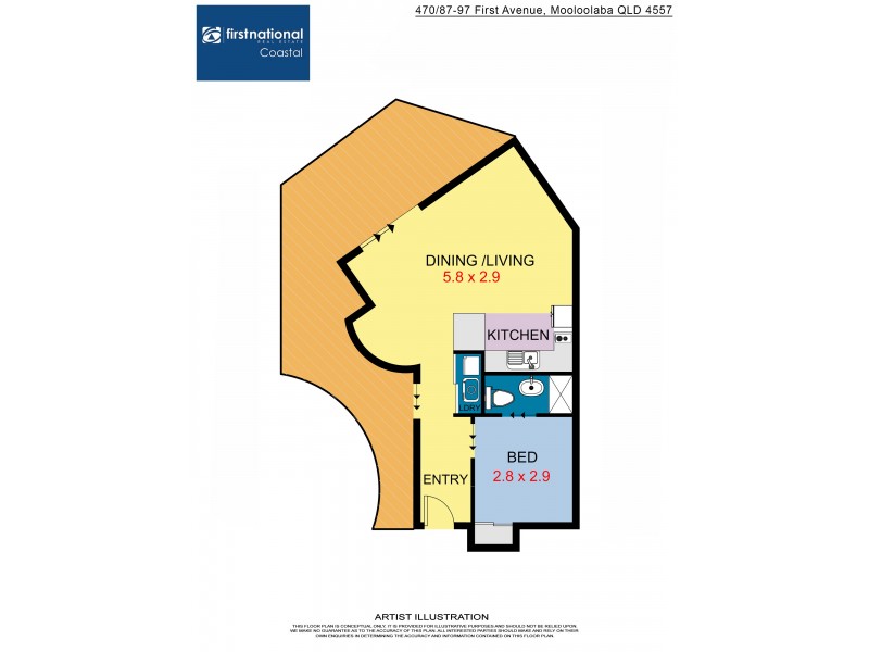 470/87 First Avenue, Mooloolaba QLD 4557 Floorplan