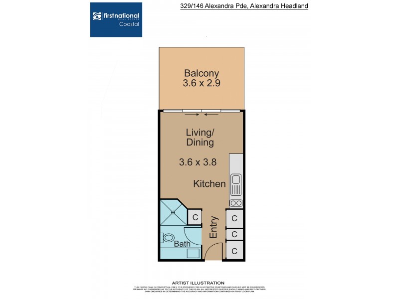 329/180 Alexandra Parade, Alexandra Headland QLD 4572 Floorplan