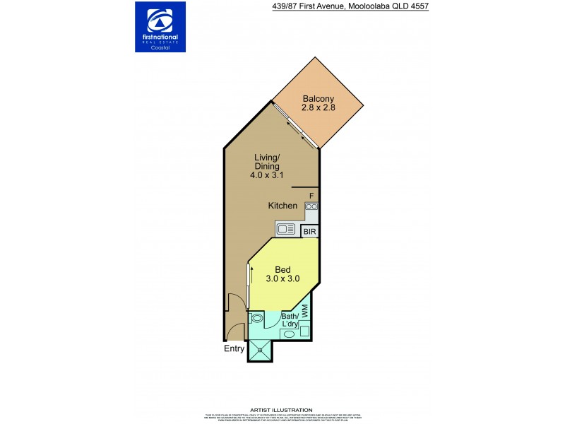 439/87 First Avenue, Mooloolaba QLD 4557 Floorplan