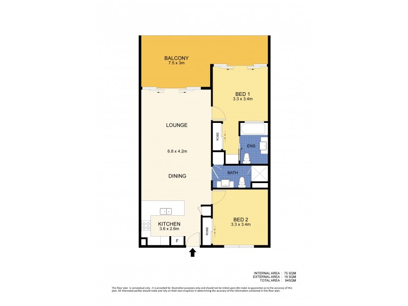 1609/1A Mungar Street, Maroochydore QLD 4558 Floorplan