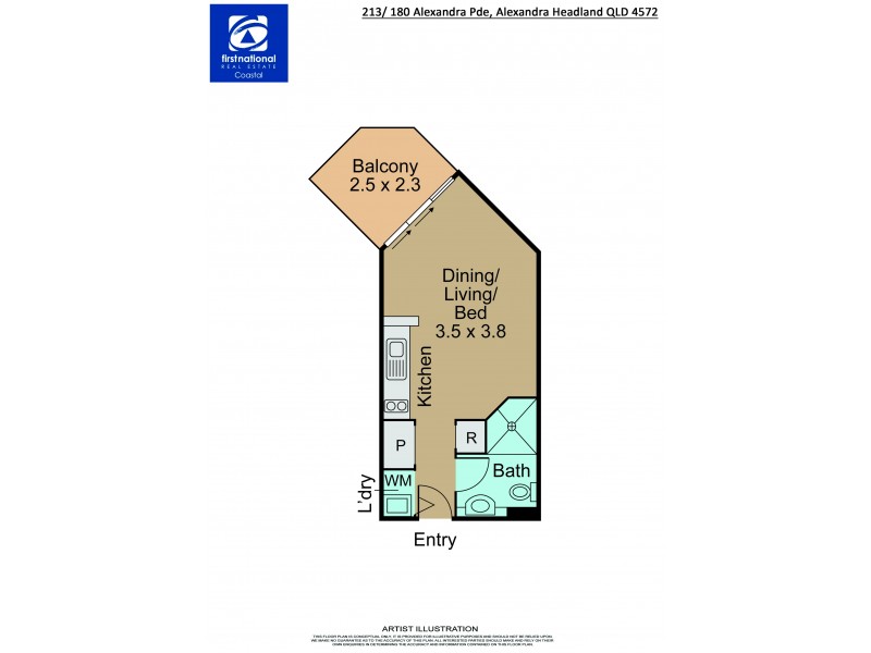 213/180 Alexandra Parade, Alexandra Headland QLD 4572 Floorplan