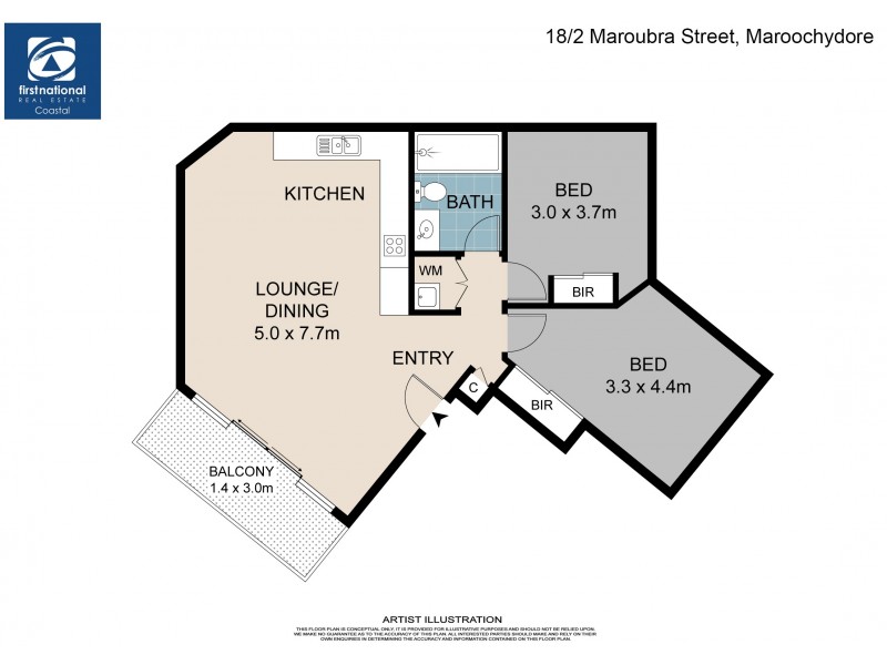 18/2 Maroubra Street, Maroochydore QLD 4558 Floorplan