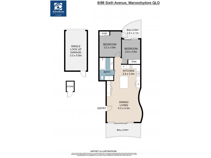 6/86-88 Sixth Avenue, Maroochydore QLD 4558 Floorplan