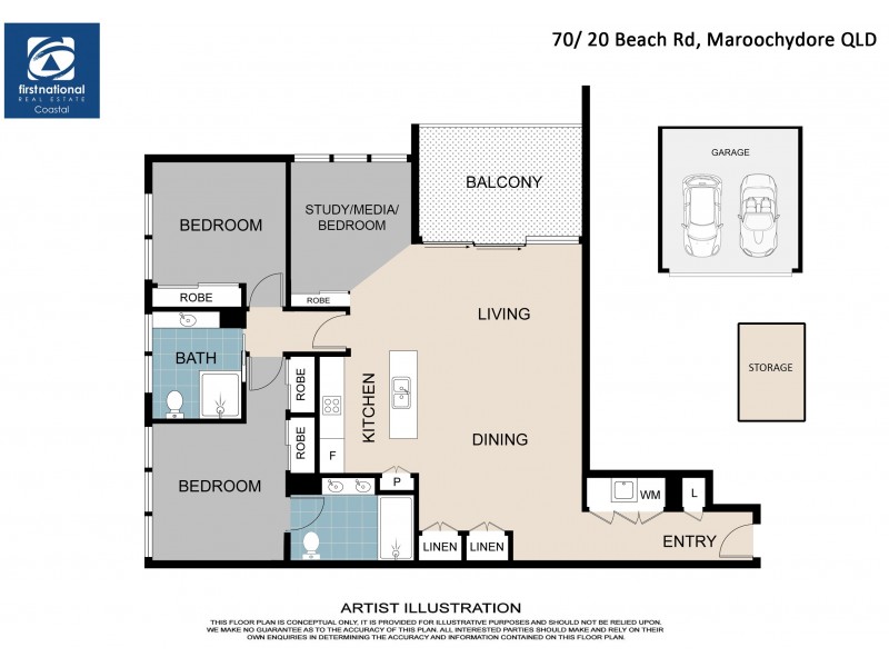 70/20 Beach Road, Maroochydore QLD 4558 Floorplan