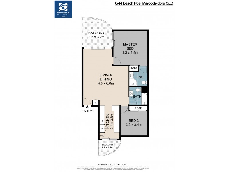 8/44 Beach Parade, Maroochydore QLD 4558 Floorplan