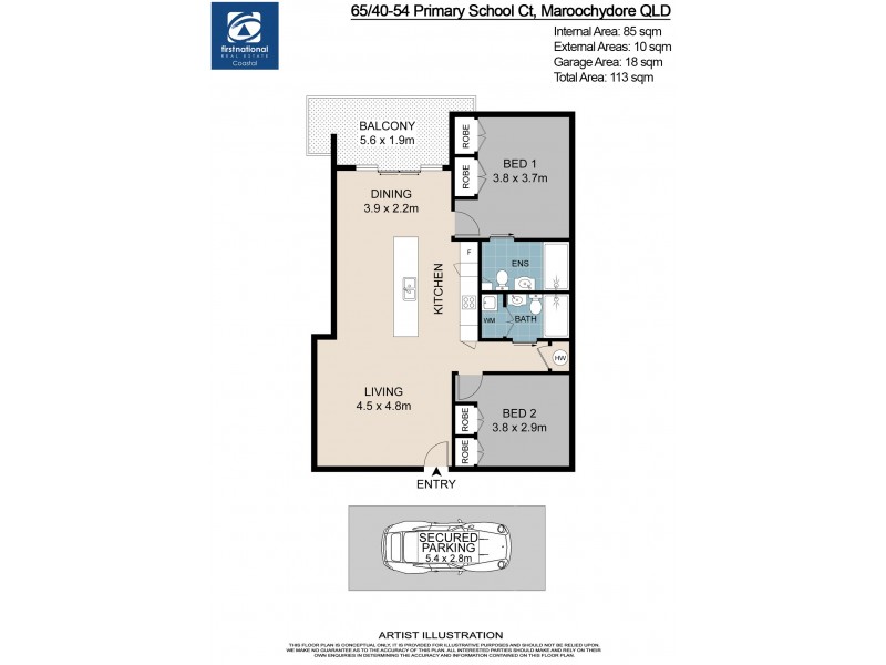 65/40-54 Primary School Court, Maroochydore QLD 4558 Floorplan