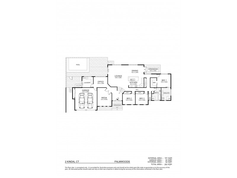 2 Kindal Court, Palmwoods QLD 4555 Floorplan