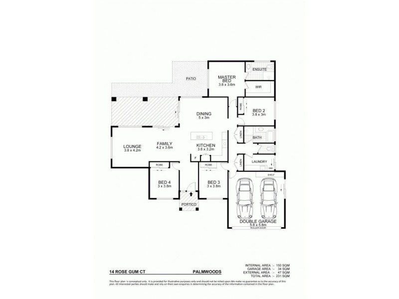 14 Rose Gum Court, Palmwoods QLD 4555 Floorplan