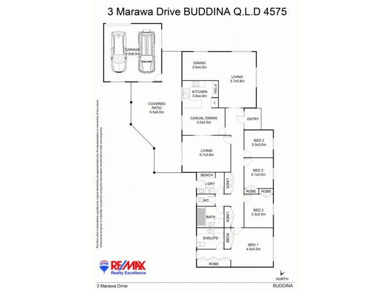 3 Marawa Drive, Parrearra QLD 4575 Floorplan