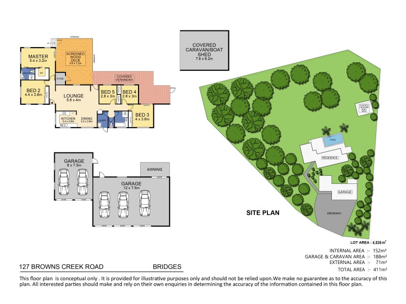 127 Browns Creek Road, Bridges QLD 4561 Floorplan